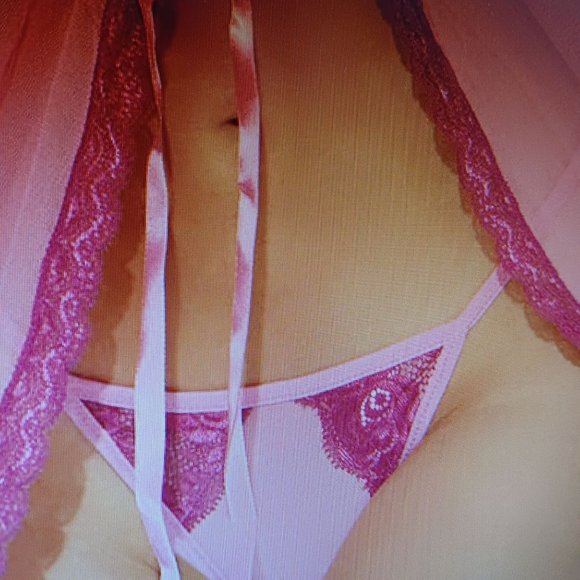 FRENCH AFFAIR BABYDOLL SET SIZE LARGE FUCHSIA COLOR - Picture 10 of 14